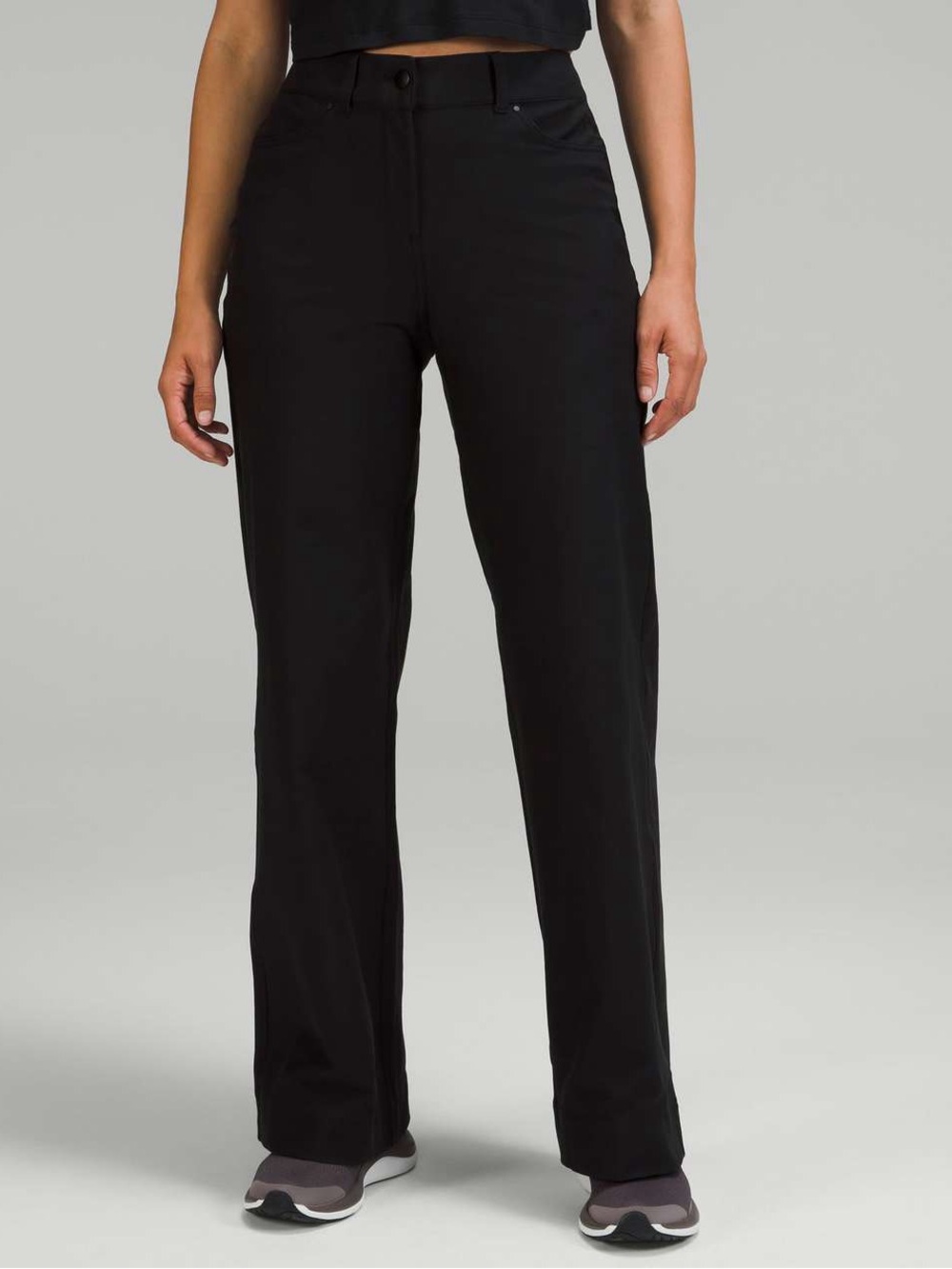 Lululemon City Sleek 5 Pocket Wide-Leg High-Rise Pant Light Utilitech Black 32